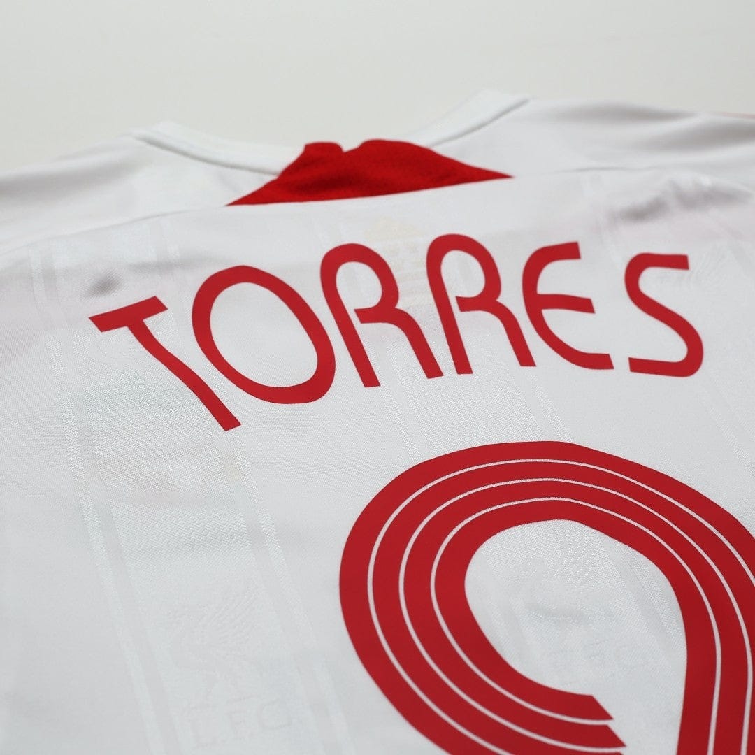 2007/08 Torres #9 Liverpool Vintage adidas Away Football Shirt (S) 34/36