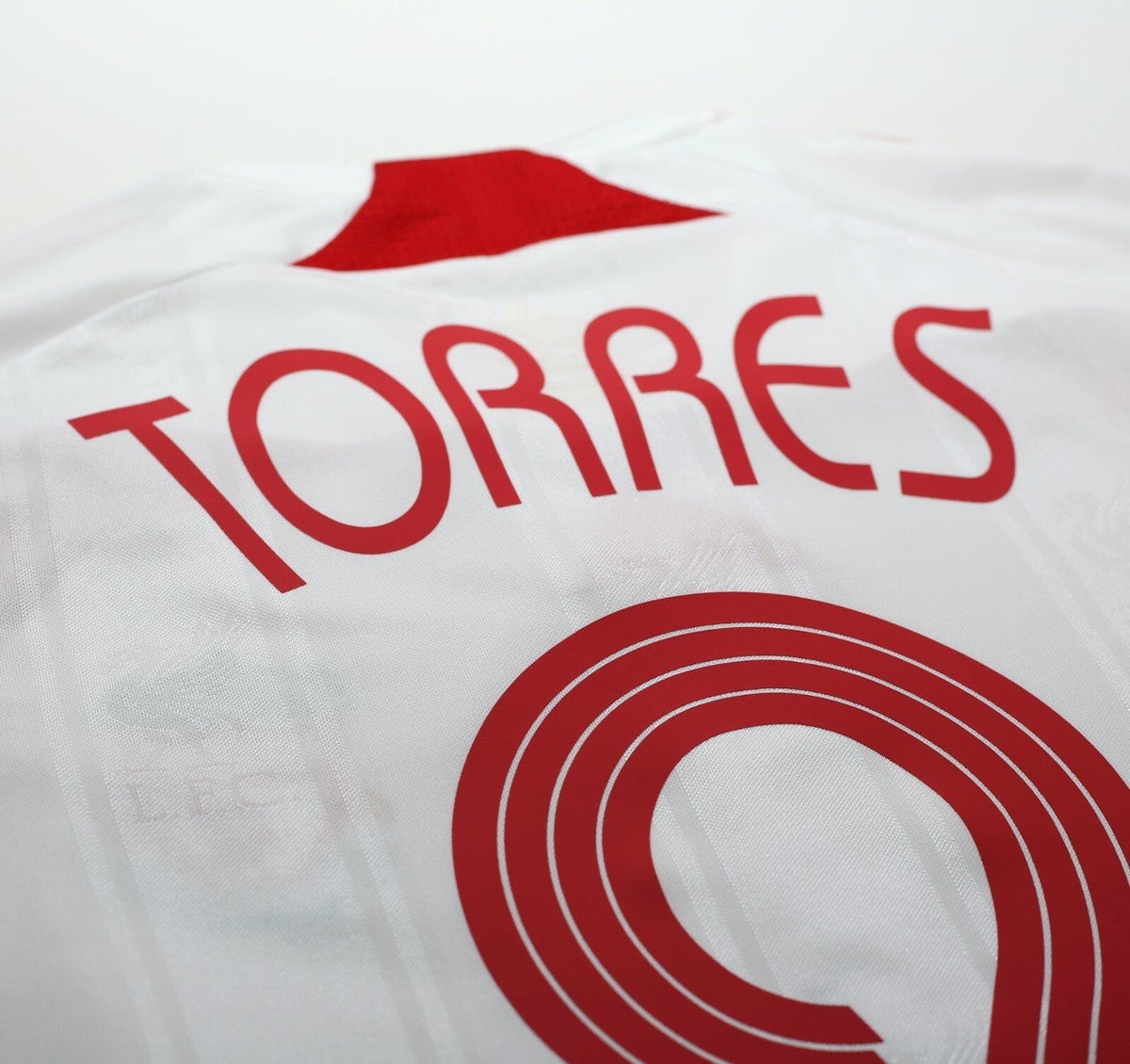 2007/08 TORRES #9 Liverpool Vintage adidas European Away Football Shirt (S)