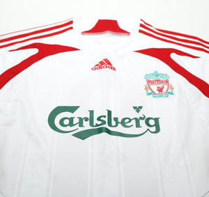 2007/08 TORRES #9 Liverpool Vintage adidas European Away Football Shirt (S)
