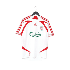 2007/08 TORRES #9 Liverpool Vintage adidas European Away Football Shirt (S)