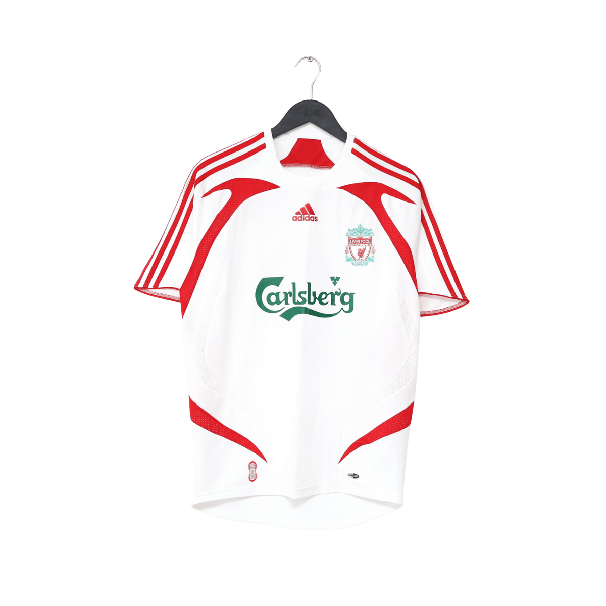 2007/08 TORRES #9 Liverpool Vintage adidas European Away Football Shirt (S)