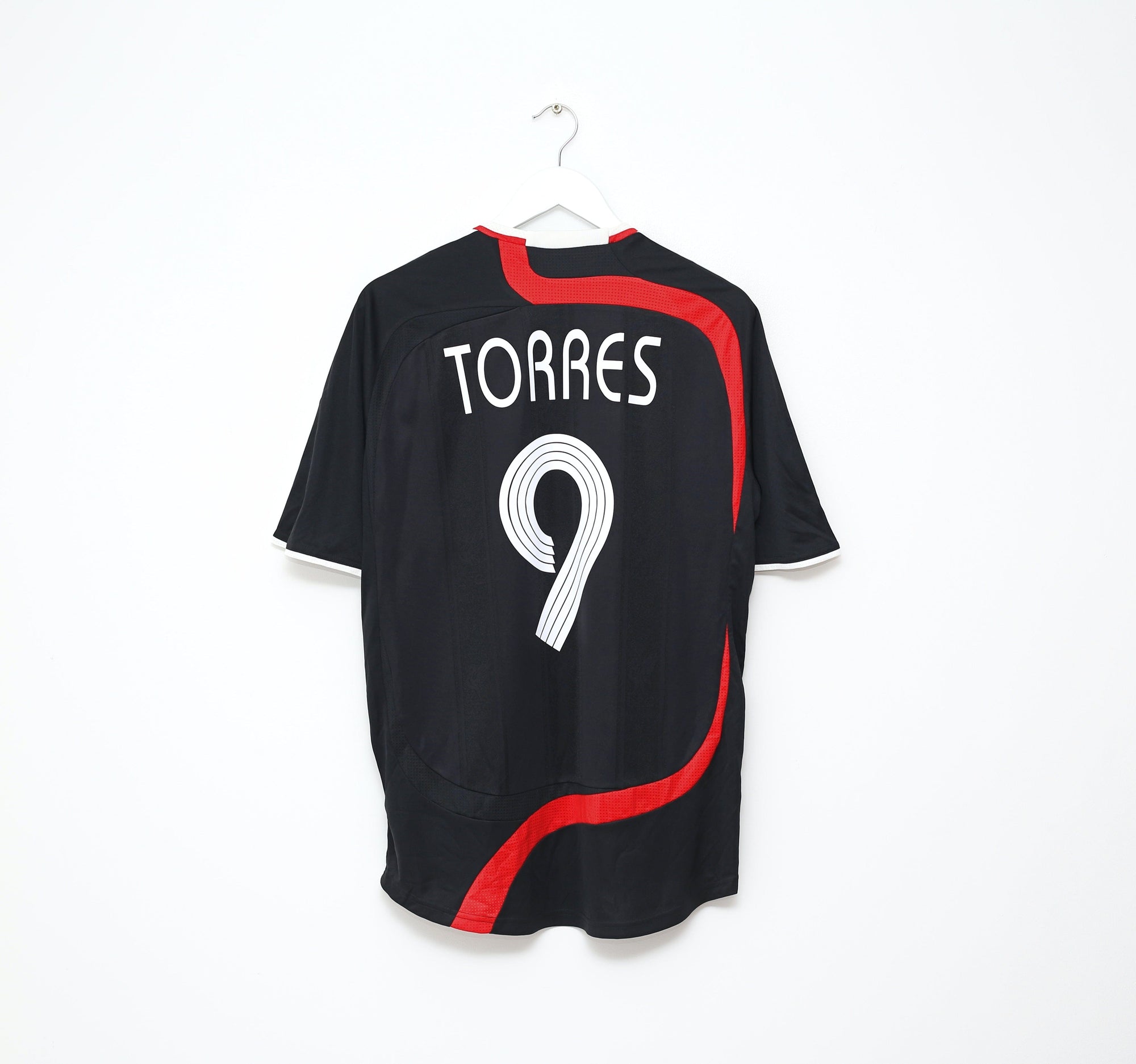 2007/08 TORRES #9 Liverpool Vintage adidas Third Football Shirt Jersey (M)