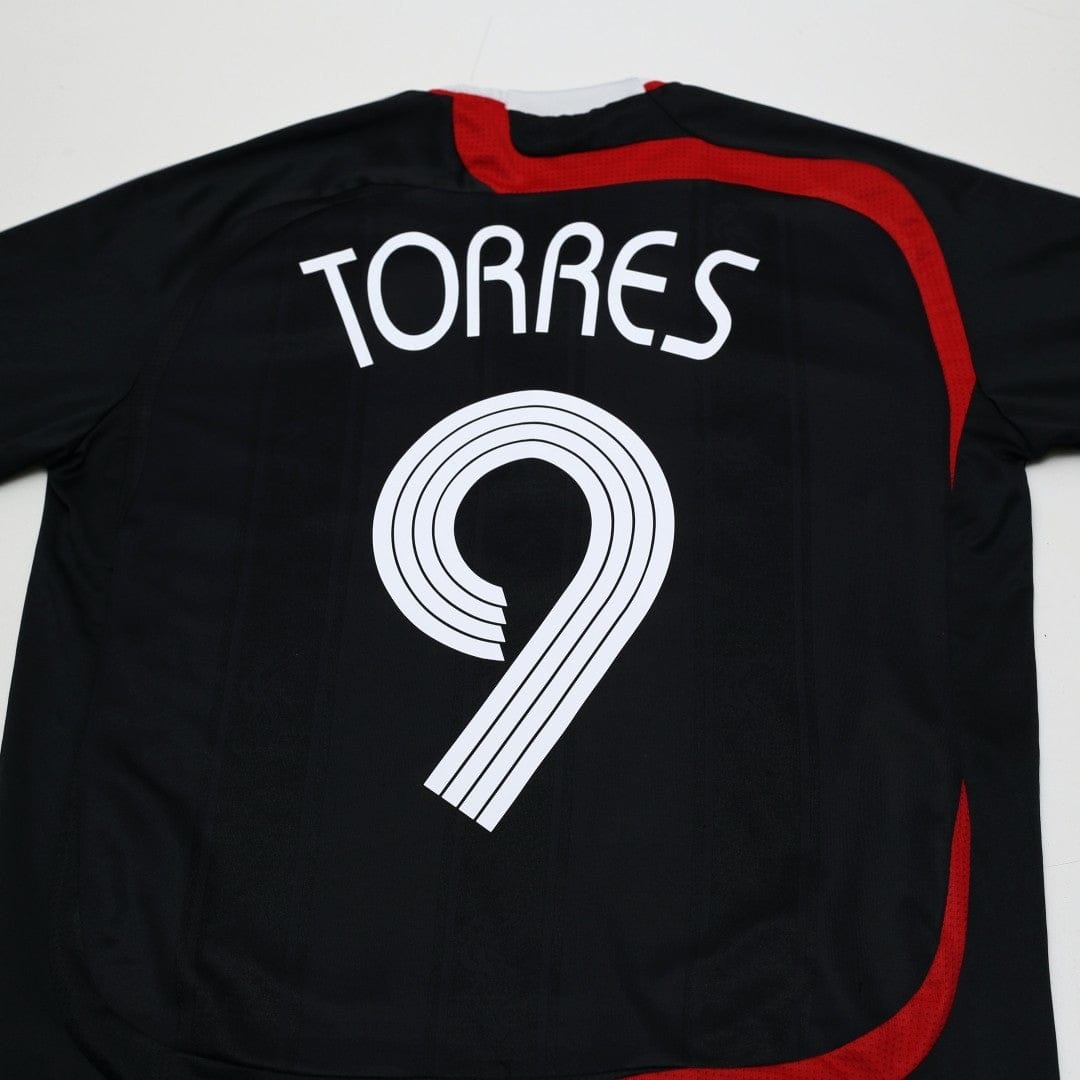 2007/08 Torres #9 Liverpool Vintage adidas Third L/S Football Shirt (S)