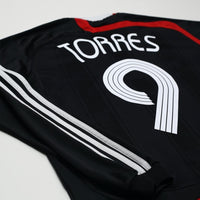 2007/08 Torres #9 Liverpool Vintage adidas Third L/S Football Shirt (S)