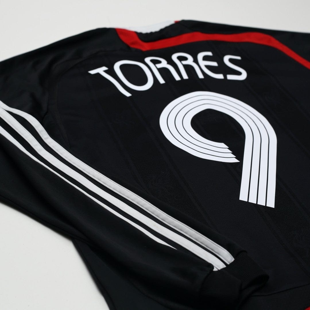 2007/08 Torres #9 Liverpool Vintage adidas Third L/S Football Shirt (S)