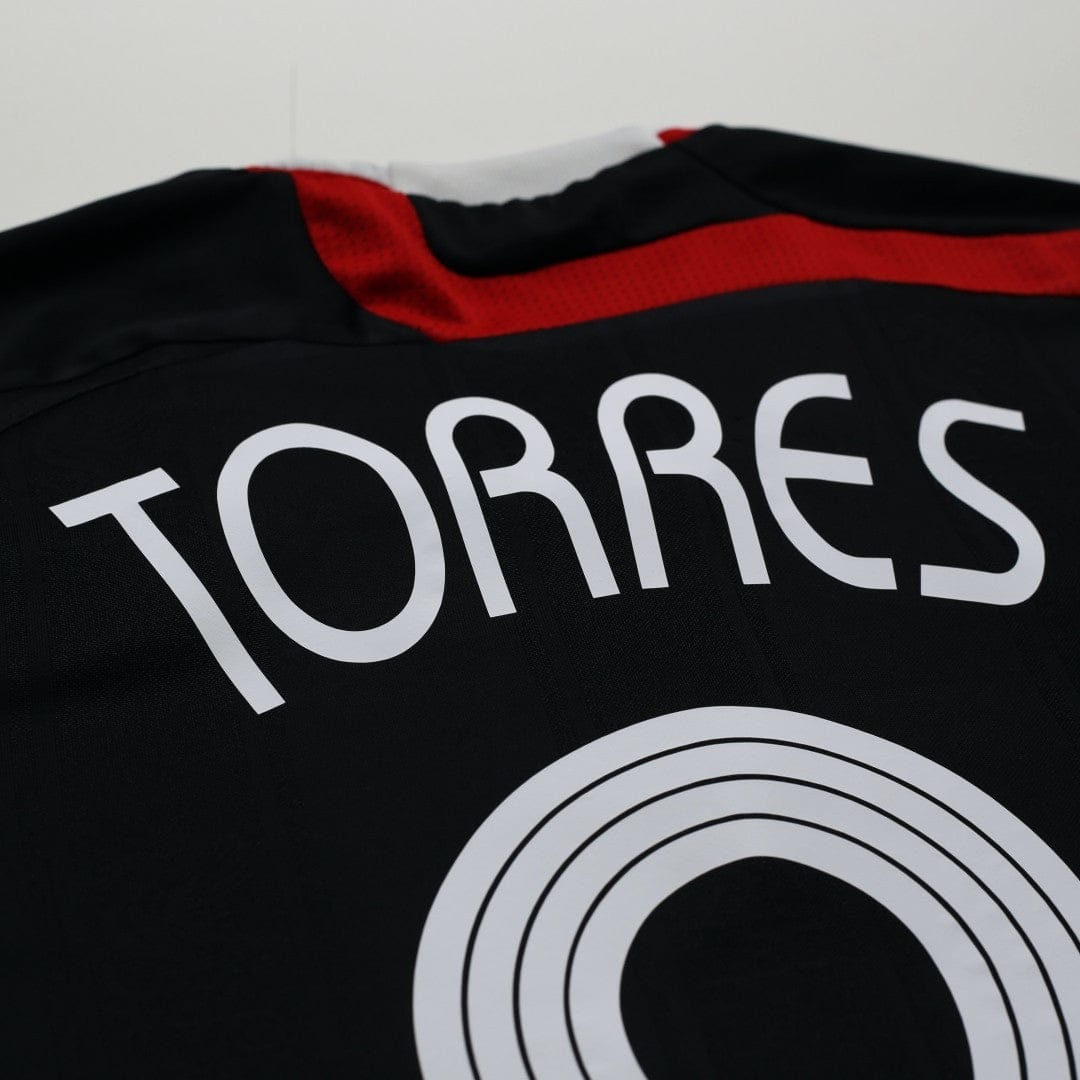 2007/08 Torres #9 Liverpool Vintage adidas Third L/S Football Shirt (S)