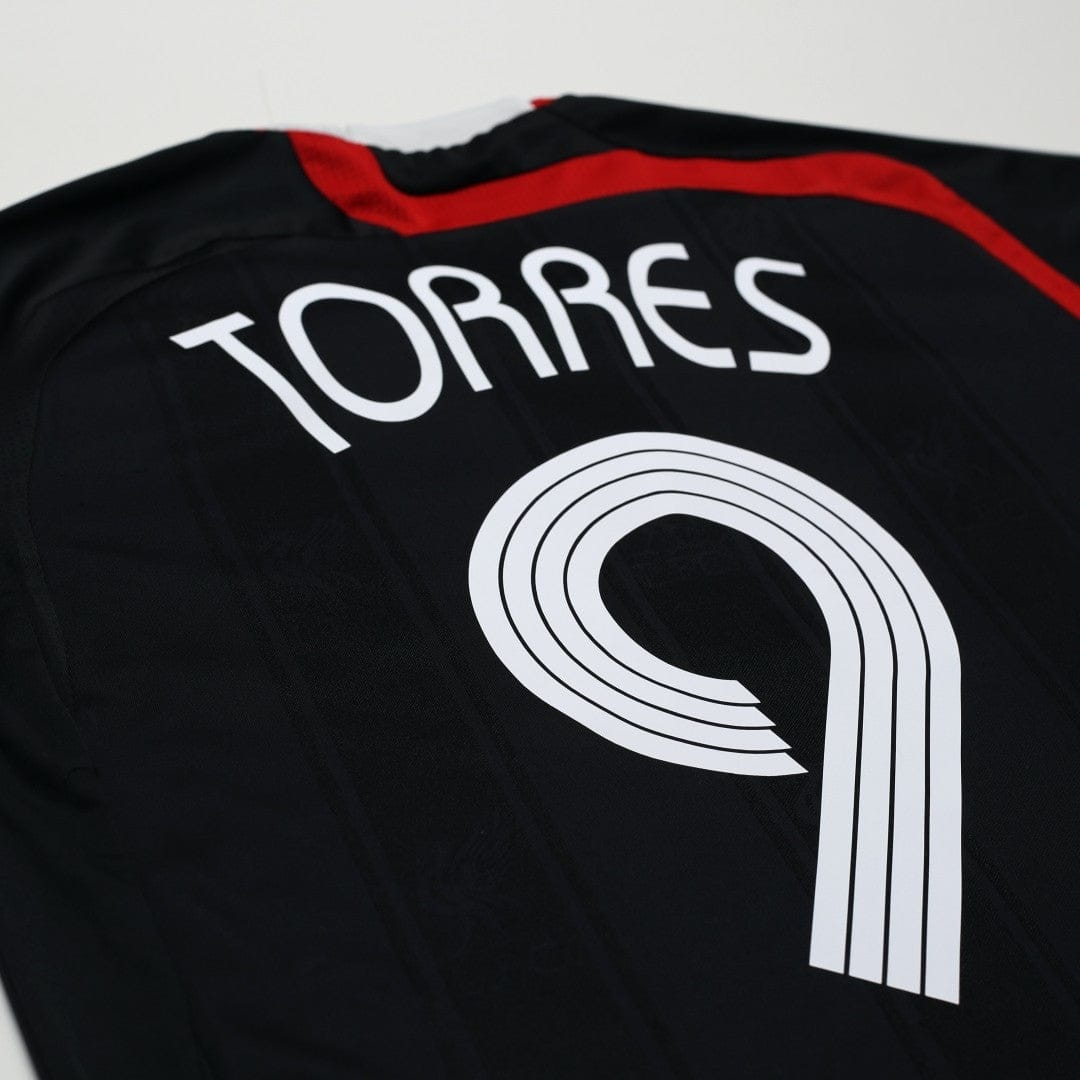 2007/08 Torres #9 Liverpool Vintage adidas Third L/S Football Shirt (S)