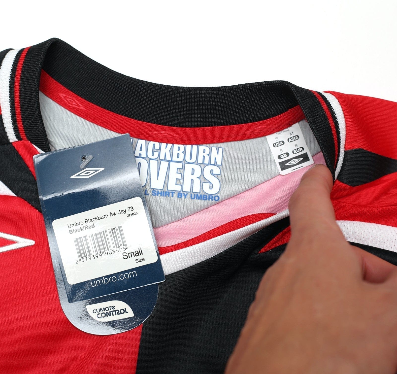 2007/08 TUGAY #5 Blackburn Rovers Vintage Umbro Away Football Shirt (S)