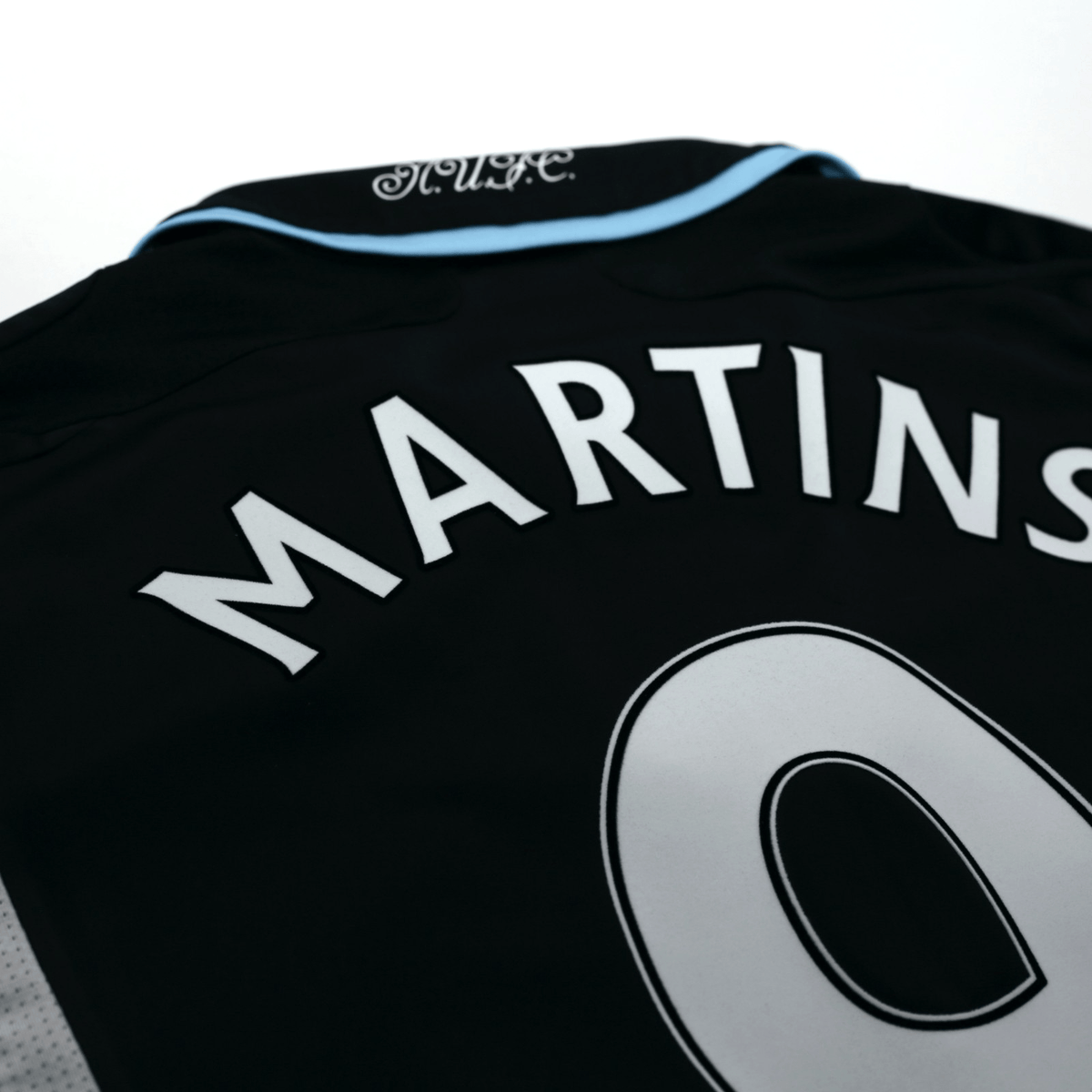 2007/09 Martins #9 Newcastle United Vintage adidas Home Football Shirt (M)