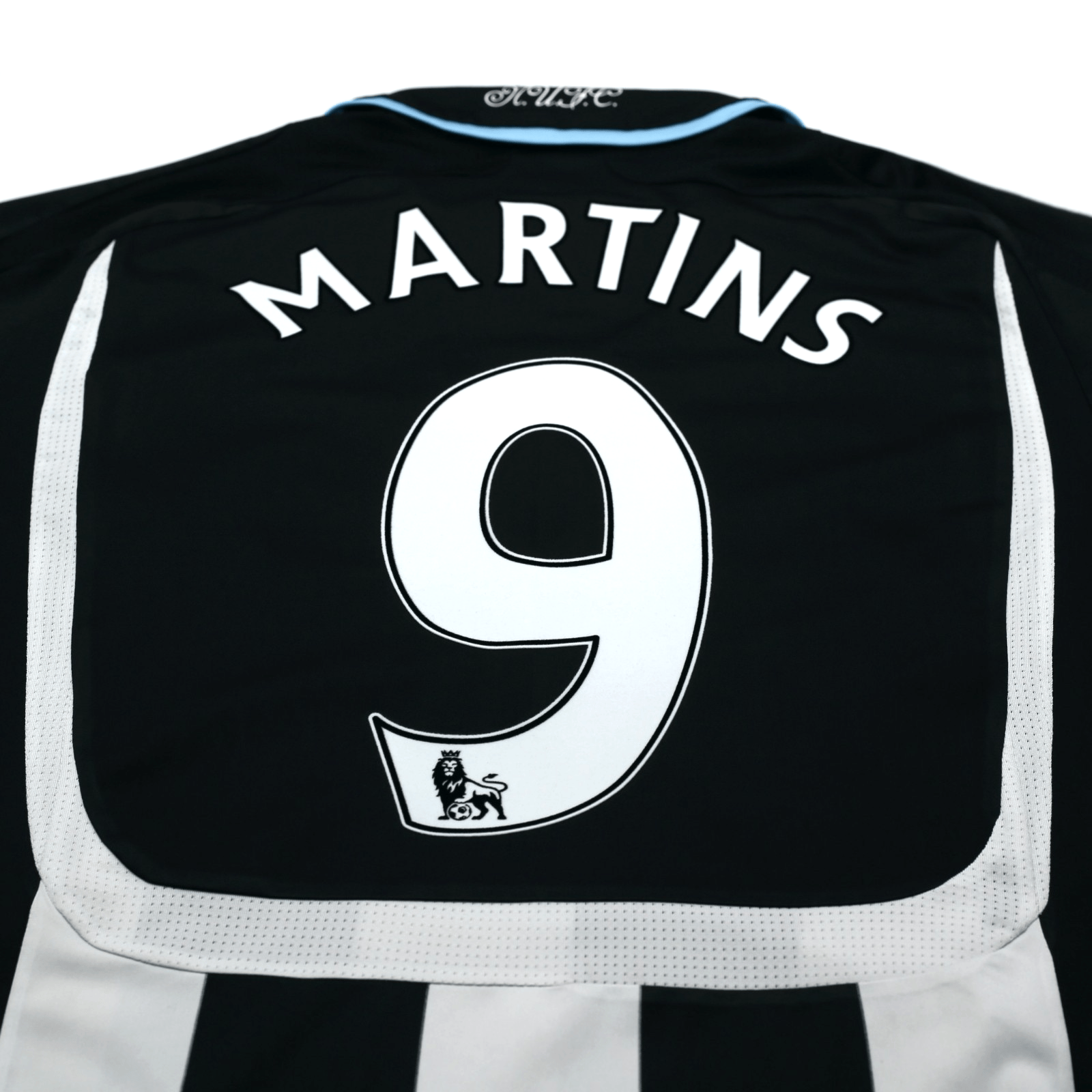 2007/09 Martins #9 Newcastle United Vintage adidas Home Football Shirt (M)
