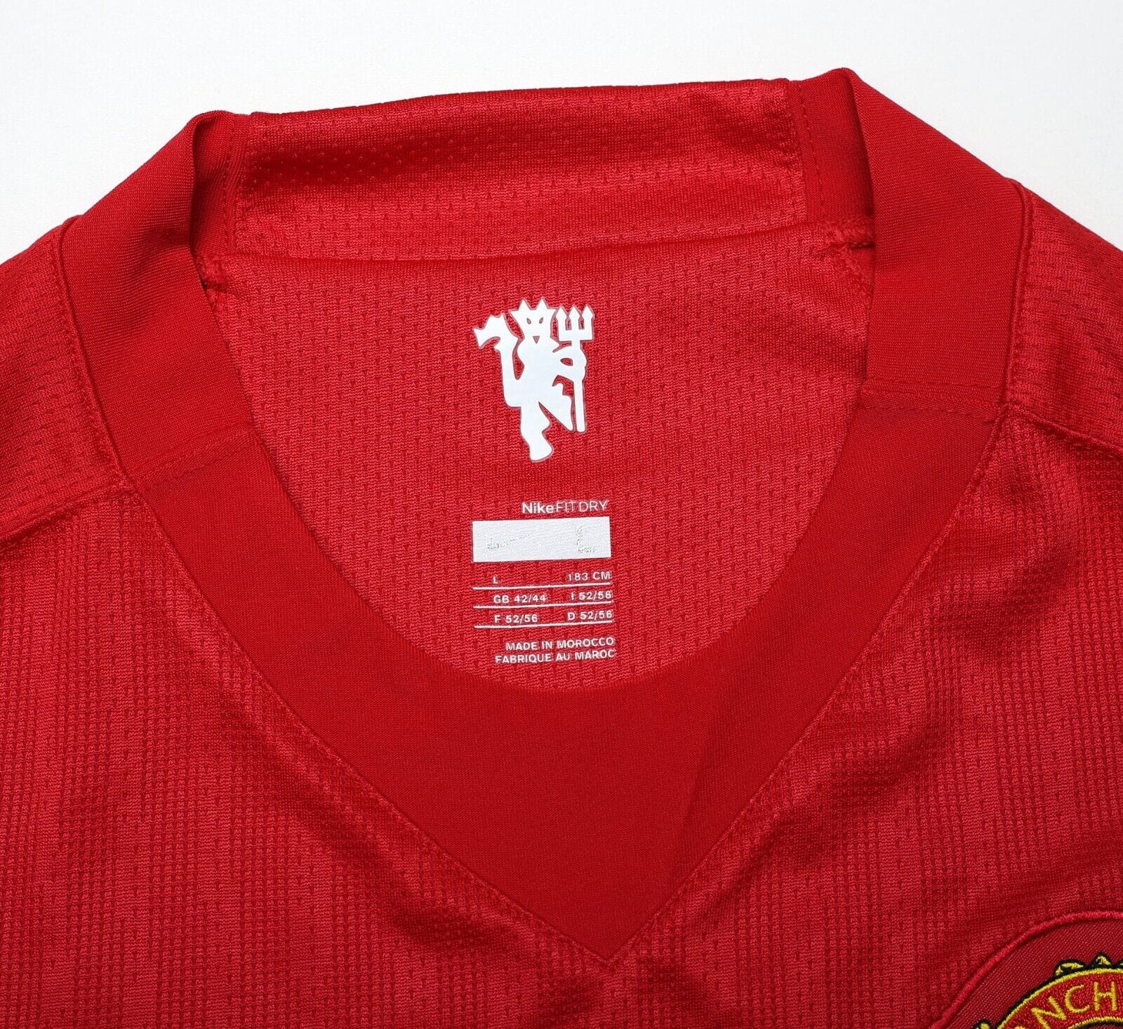 2007/09 RONALDO #7 Manchester United Vintage Nike Home Football Shirt (L)
