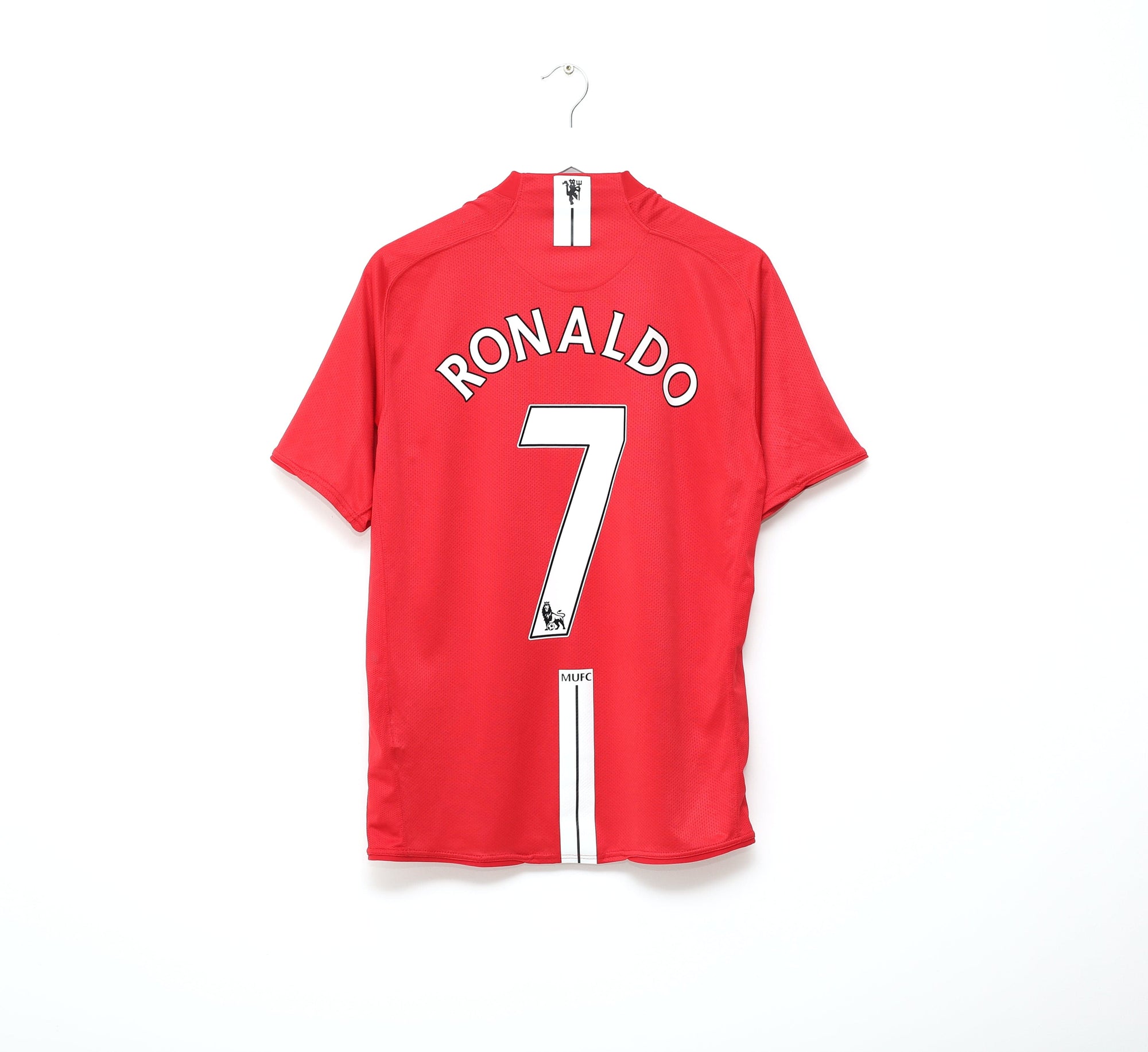 2007/09 RONALDO #7 Manchester United Vintage Nike Home Football Shirt (L)