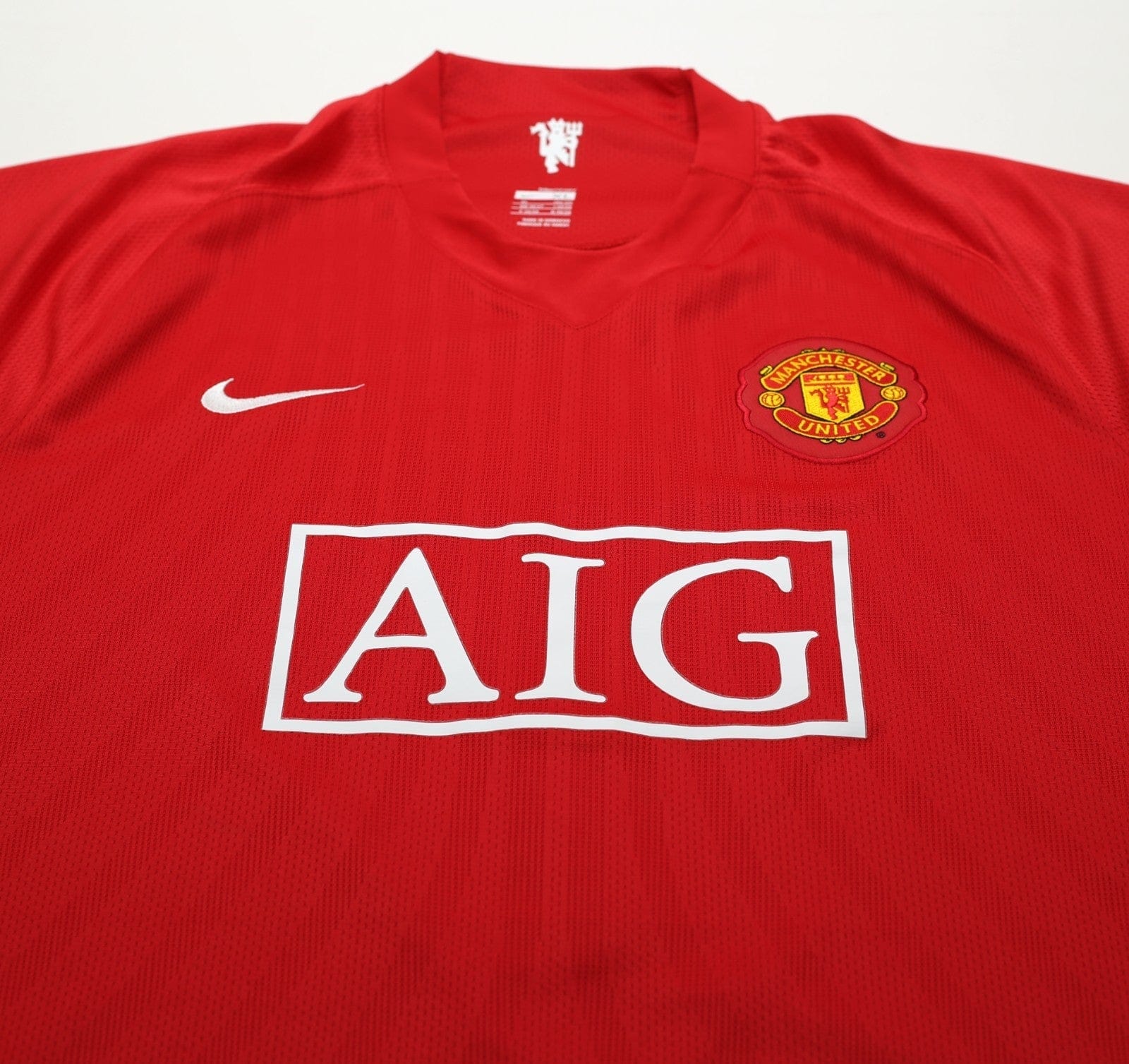 2007/09 RONALDO #7 Manchester United Vintage Nike Home Football Shirt (XL)