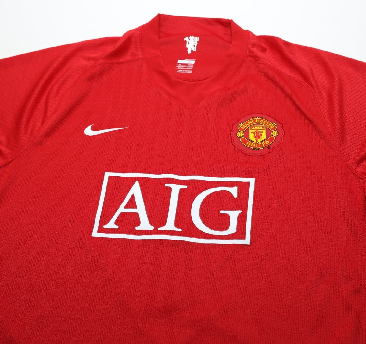2007/09 RONALDO #7 Manchester United Vintage Nike Home Football Shirt (XL)