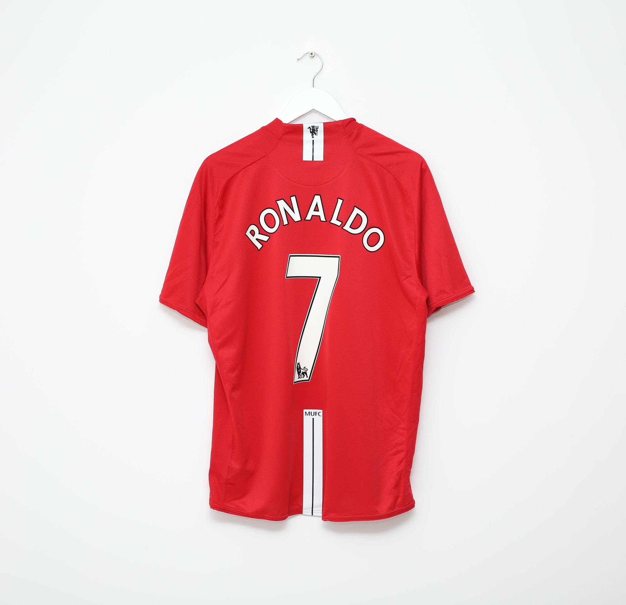 2007/09 RONALDO #7 Manchester United Vintage Nike Home Football Shirt (XL)