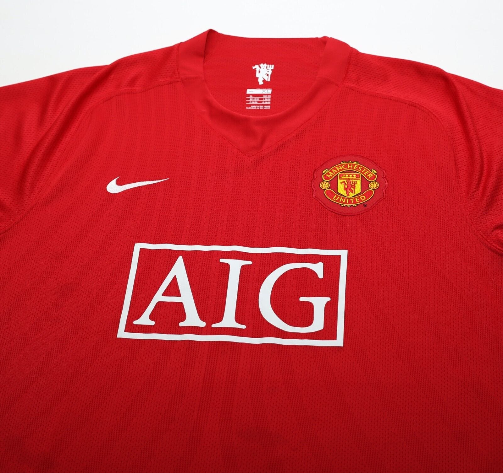 2007/09 RONALDO #7 Manchester United Vintage Nike Home Football Shirt (XL)