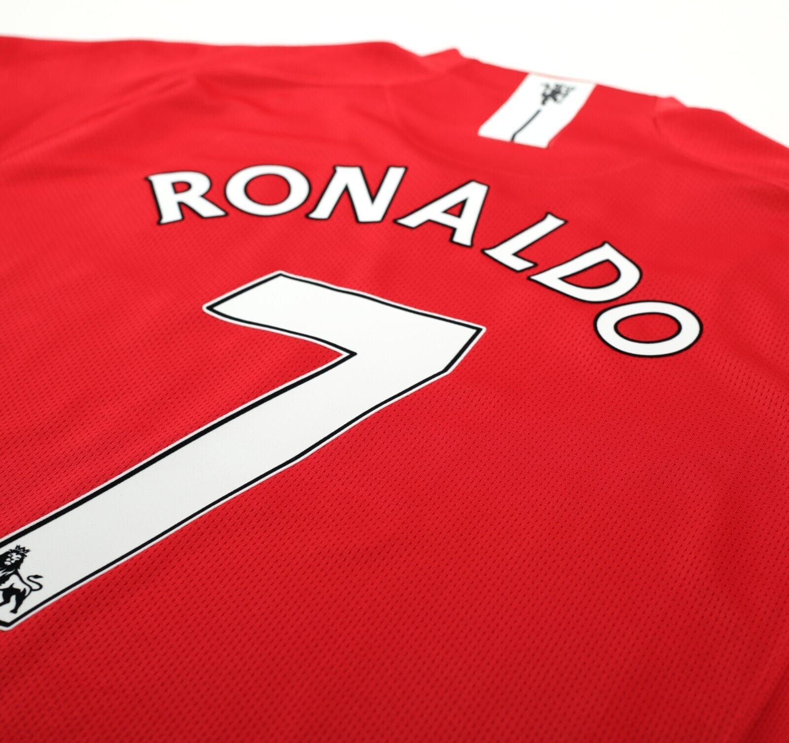 2007 09 RONALDO 7 Manchester United Vintage Nike Home Football Shirt Football Shirt Collective