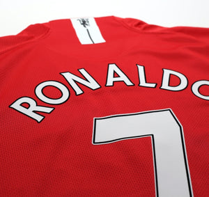 2007/09 RONALDO #7 Manchester United Vintage Nike Home Football Shirt (XXL)