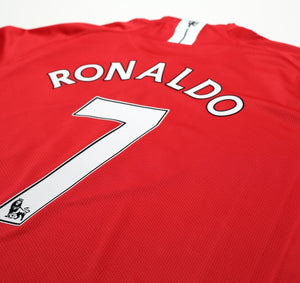 2007/09 RONALDO #7 Manchester United Vintage Nike Home Football Shirt (XXL)