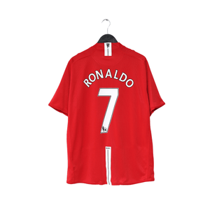 2007/09 RONALDO #7 Manchester United Vintage Nike Home Football Shirt (XXL)