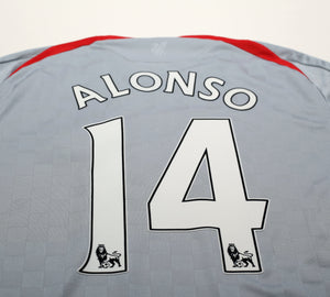 2008/09 ALONSO #14 Liverpool Vintage Adidas Away Football Shirt (XL)