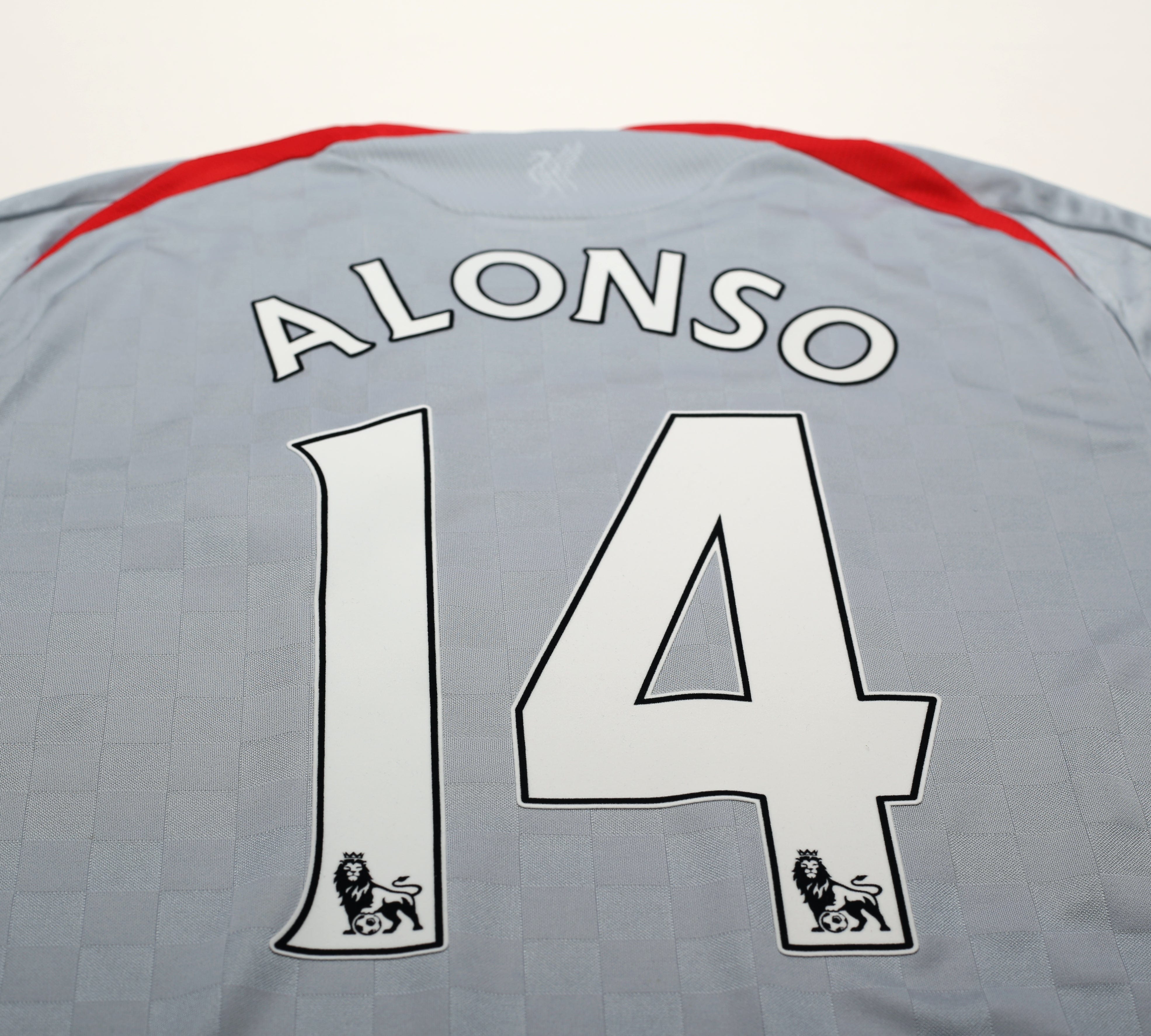 2008/09 ALONSO #14 Liverpool Vintage Adidas Away Football Shirt (XL)