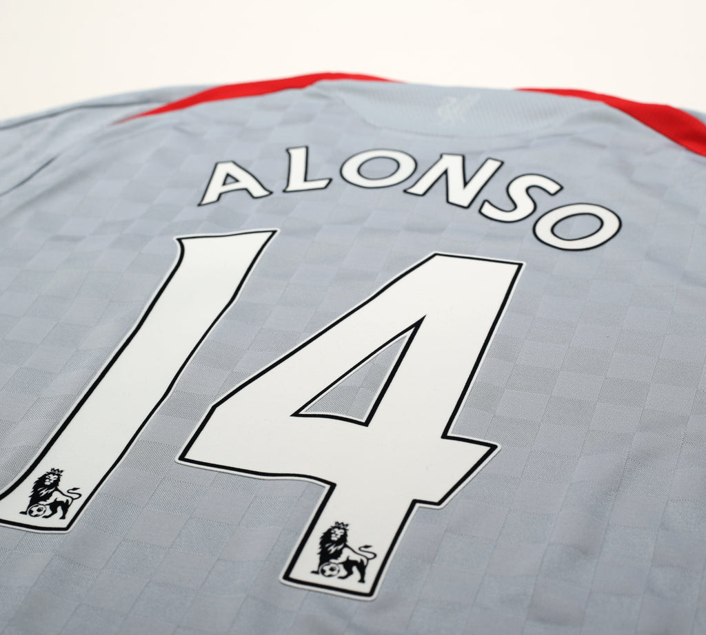 2008/09 ALONSO #14 Liverpool Vintage Adidas Away Football Shirt (XL)