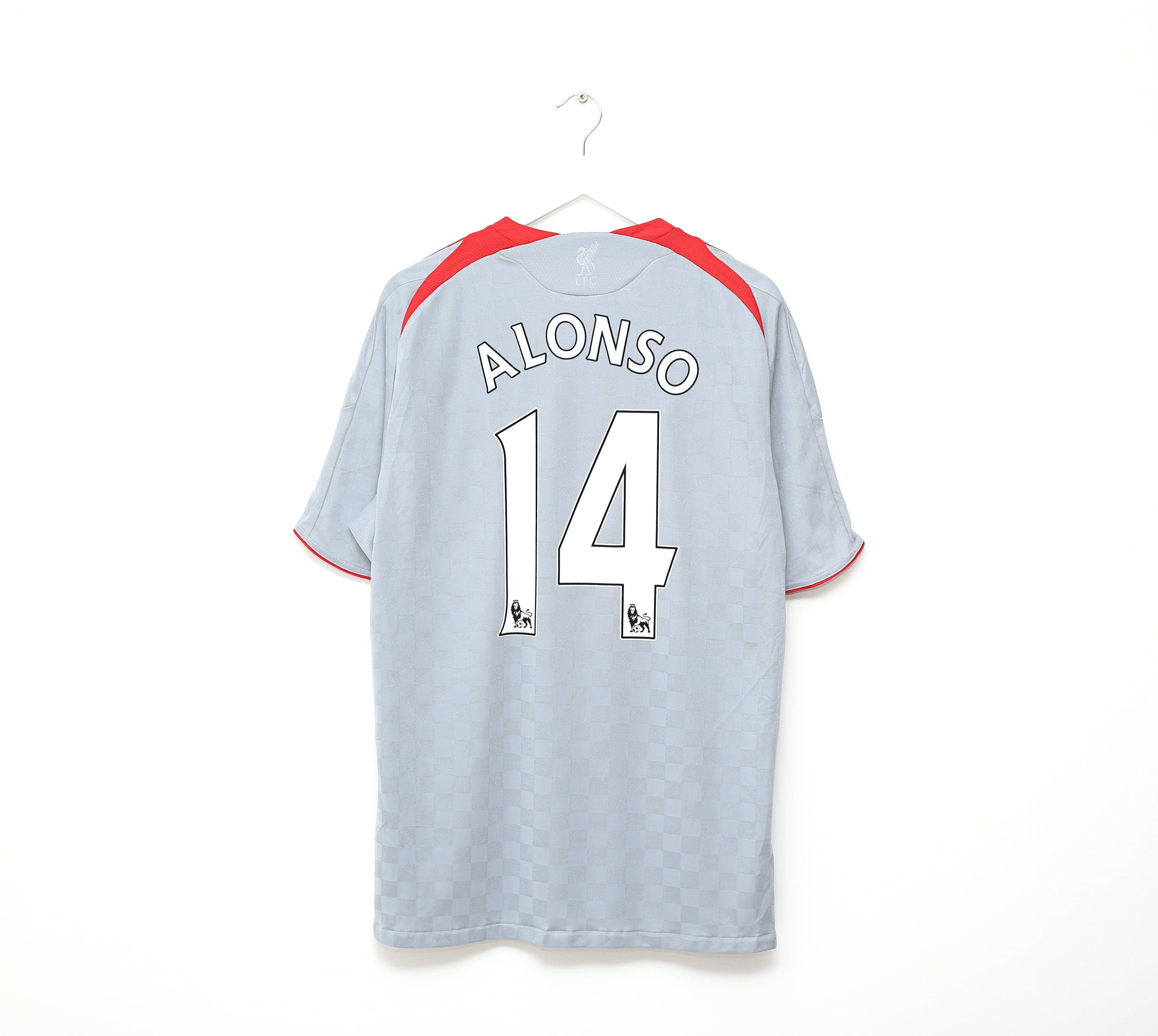 2008/09 Alonso #14 Liverpool Away shirt | Size XL | Vintage Adidas