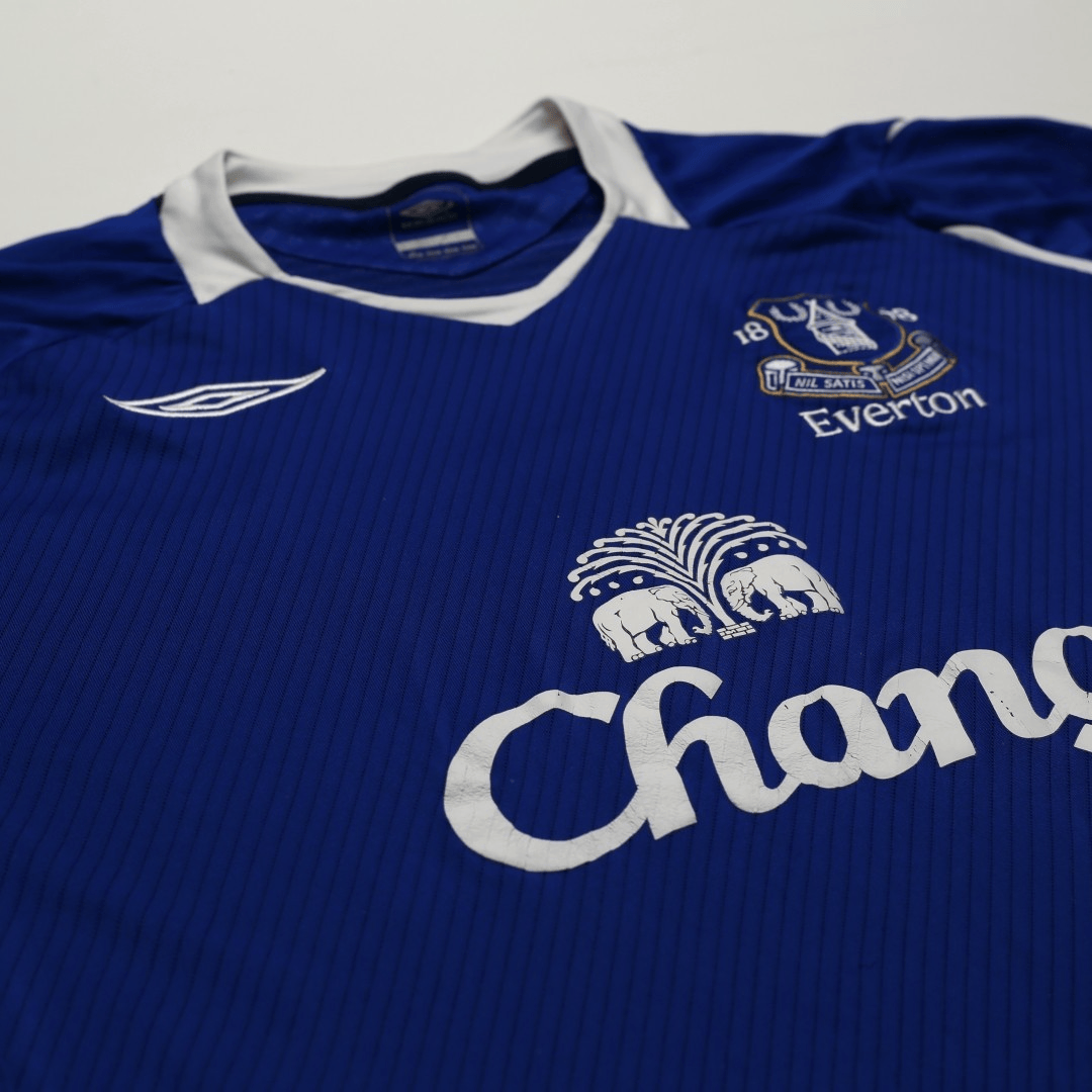 2008/09 Baines #3 Everton Vintage Umbro Home Football Shirt (XL)