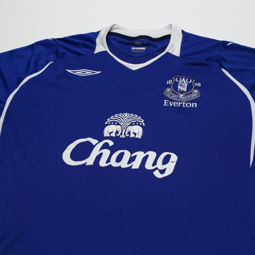 2008/09 Baines #3 Everton Vintage Umbro Home Football Shirt (XL)