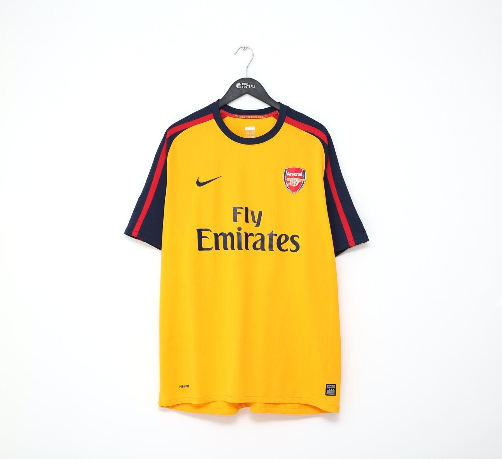 2008/09 BENDTNER #26 Arsenal Vintage Nike Away Football Shirt Jersey (XXL)