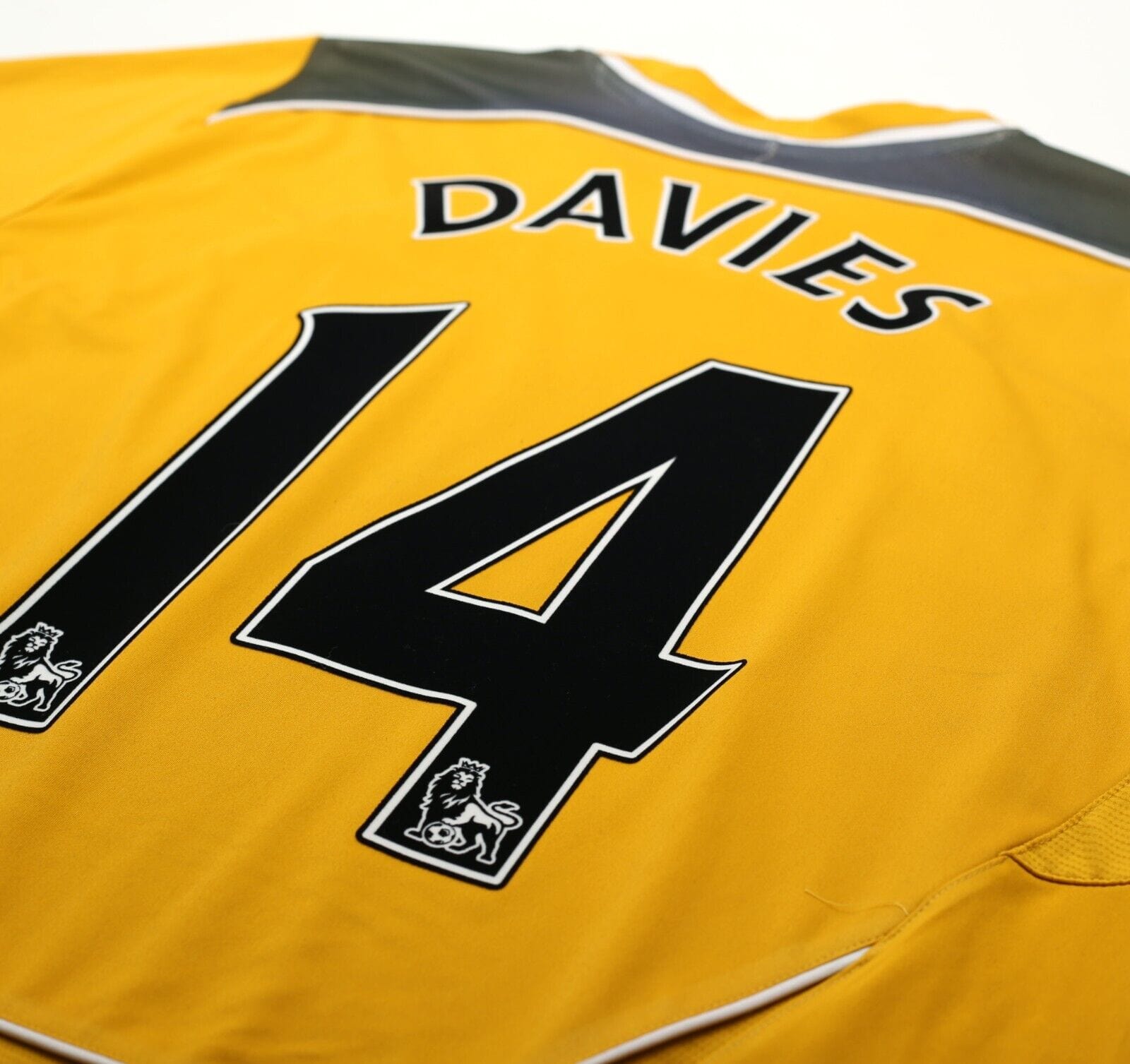 2008/09 DAVIES #14 Bolton Wanderers Vintage Reebok Away Football Shirt (L)