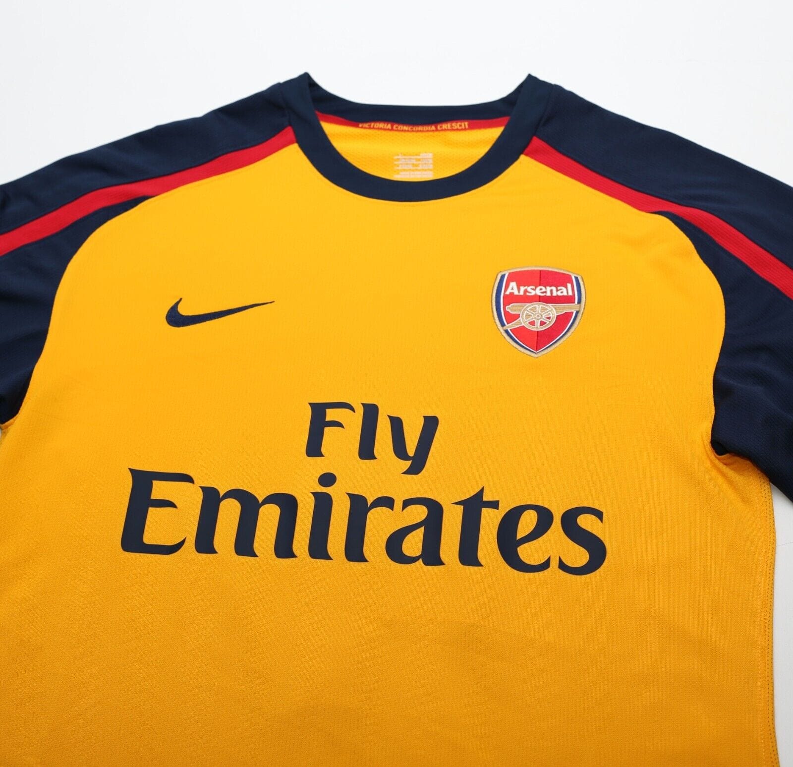 2008/09 FABREGAS #4 Arsenal Vintage Nike MATCH ISSUE Away Football Shirt SIGNED