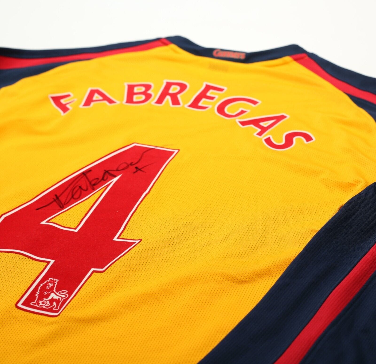 2008/09 FABREGAS #4 Arsenal Vintage Nike MATCH ISSUE Away Football Shirt SIGNED