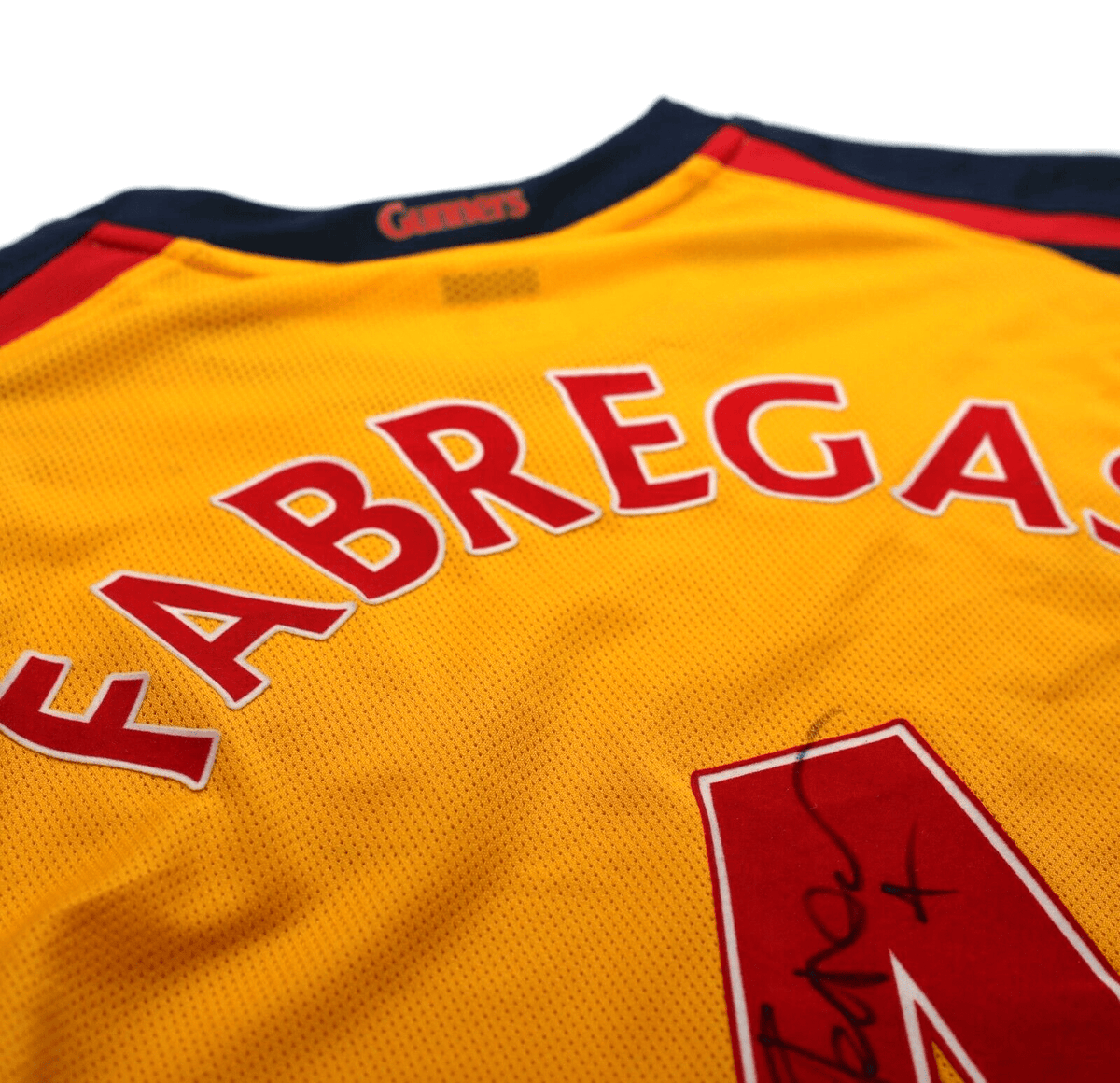 2008/09 FABREGAS #4 Arsenal Vintage Nike MATCH ISSUE Away Football Shirt SIGNED