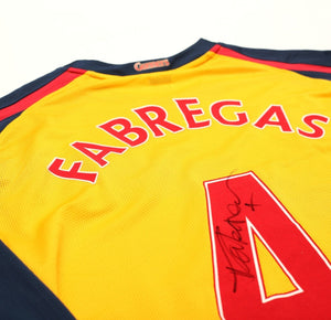 2008/09 FABREGAS #4 Arsenal Vintage Nike MATCH ISSUE Away Football Shirt SIGNED