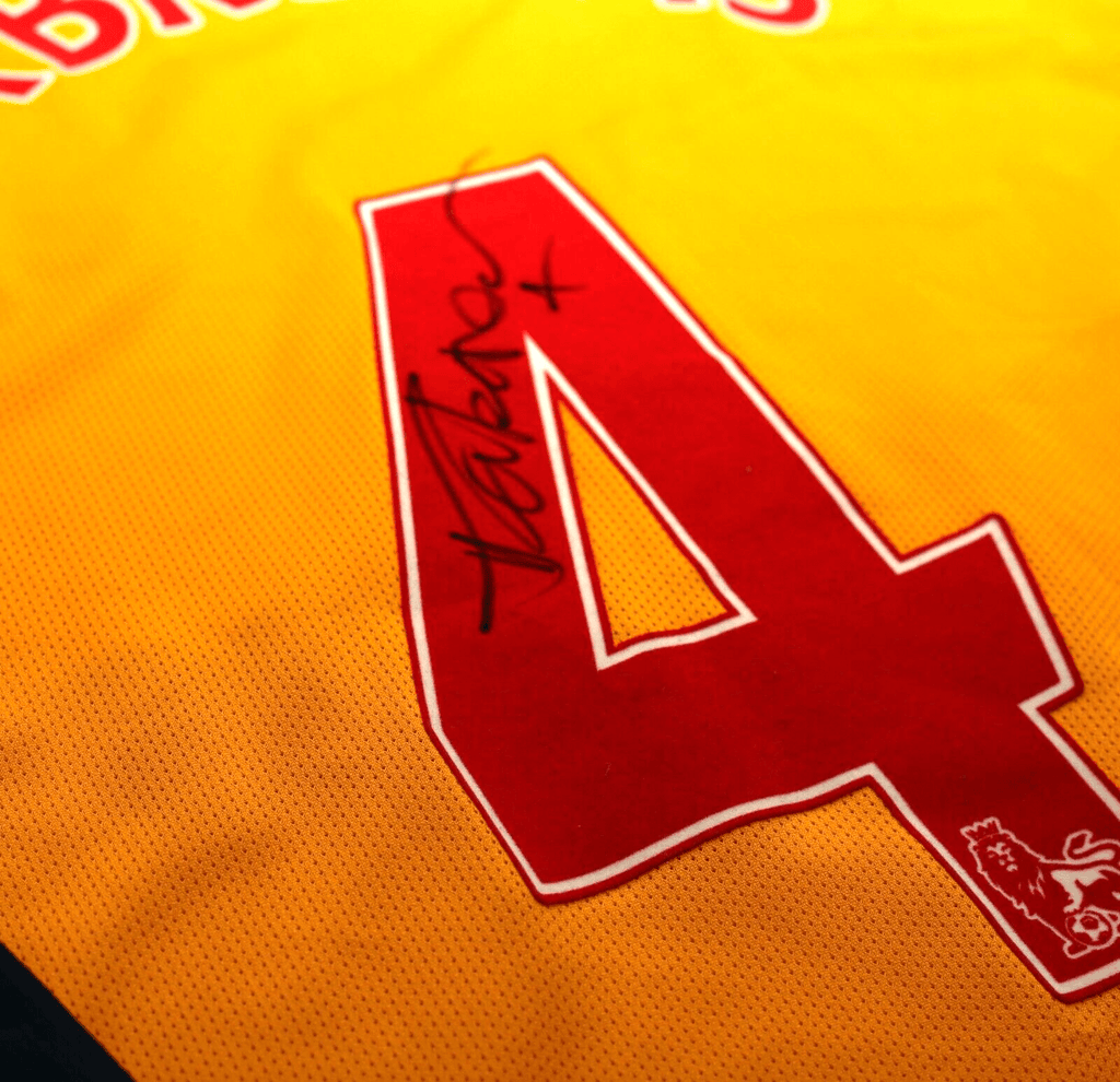 2008/09 FABREGAS #4 Arsenal Vintage Nike MATCH ISSUE Away Football Shirt SIGNED