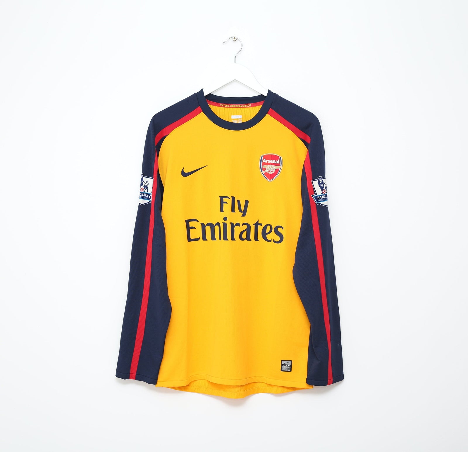 2008/09 FABREGAS #4 Arsenal Vintage Nike MATCH ISSUE Away Football Shirt SIGNED