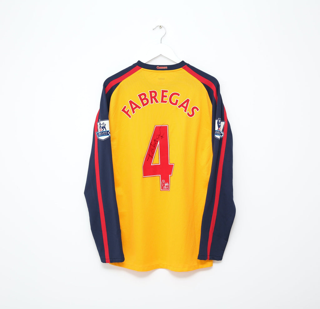 2008/09 FABREGAS #4 Arsenal Vintage Nike MATCH ISSUE Away Football Shirt SIGNED