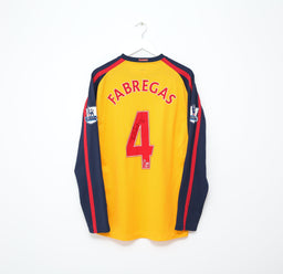2008/09 FABREGAS #4 Arsenal Vintage Nike MATCH ISSUE Away Football Shirt SIGNED