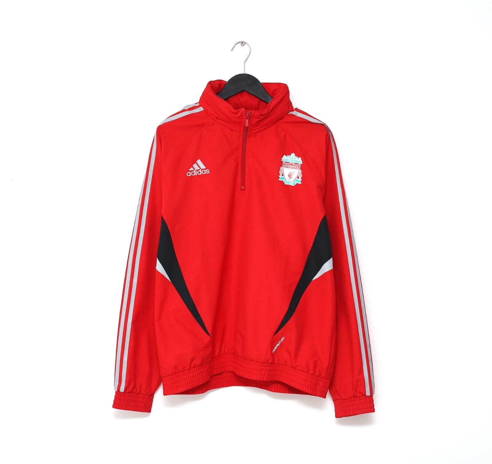 2008/09 LIVERPOOL adidas Formotion Football Player Issue 1/4 Zip Training Top (L)