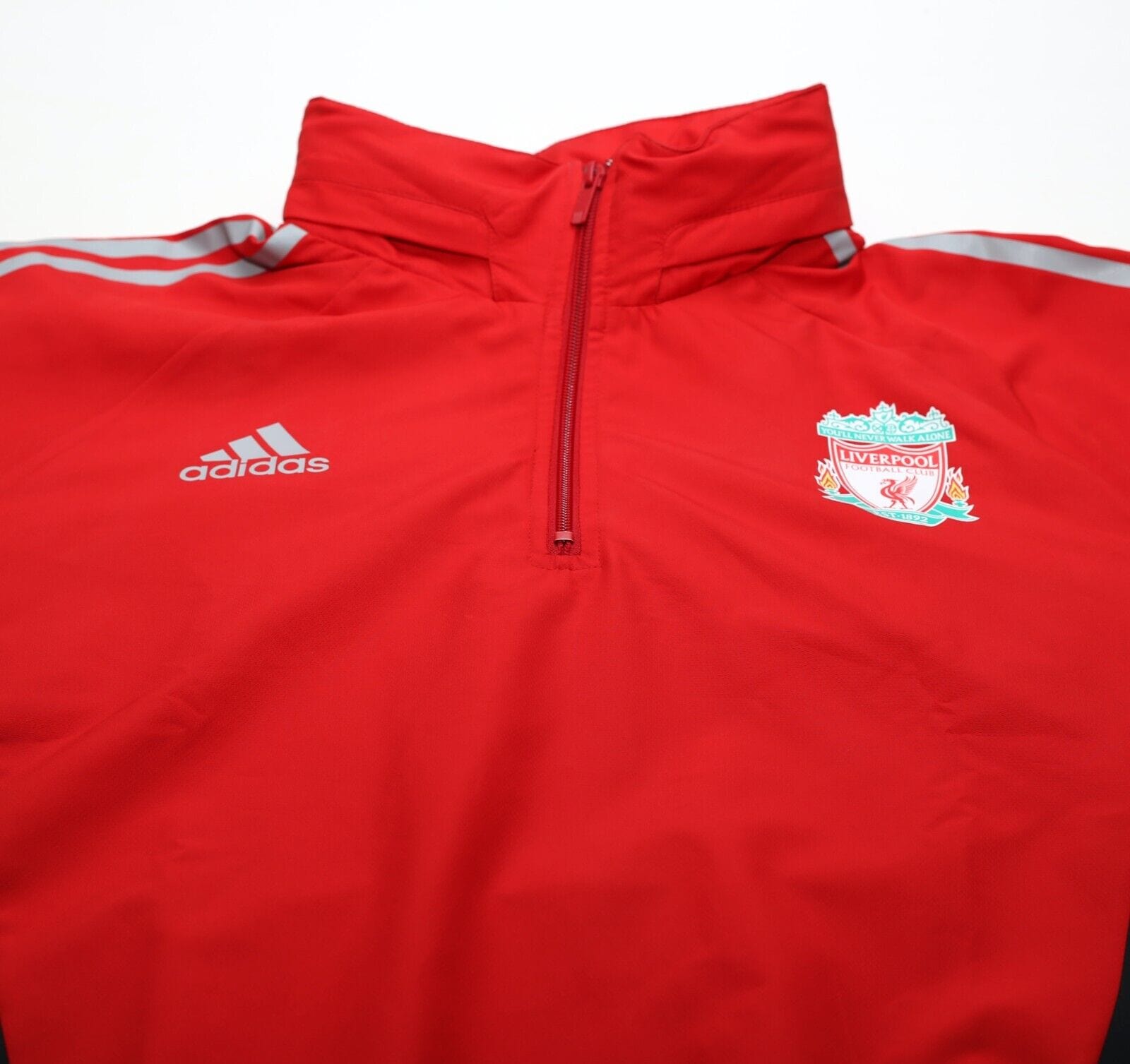 2008/09 LIVERPOOL adidas Formotion Football Player Issue 1/4 Zip Training Top (L)