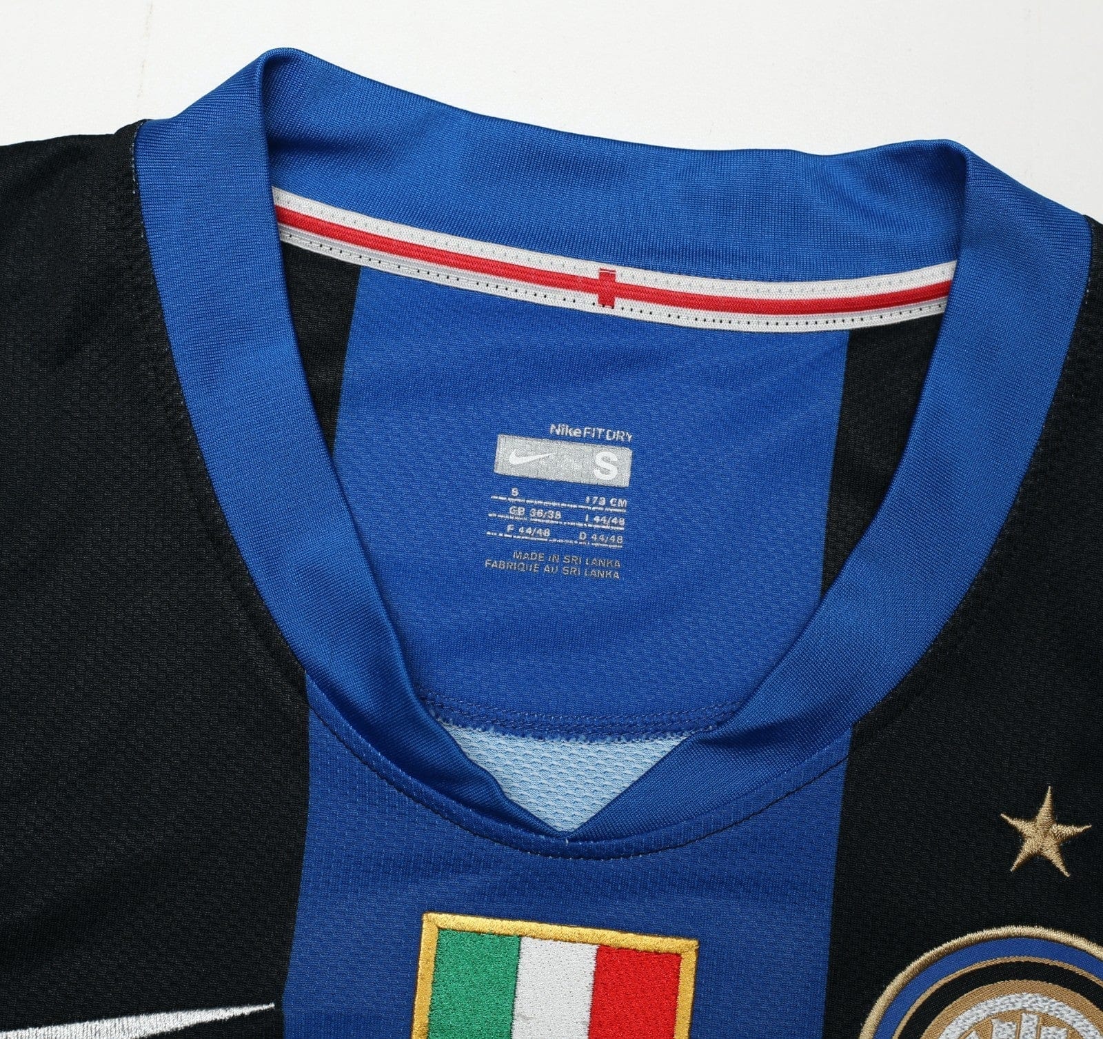 2008/09 ZANETTI #4 Inter Milan Vintage Nike Home Football Shirt (S)