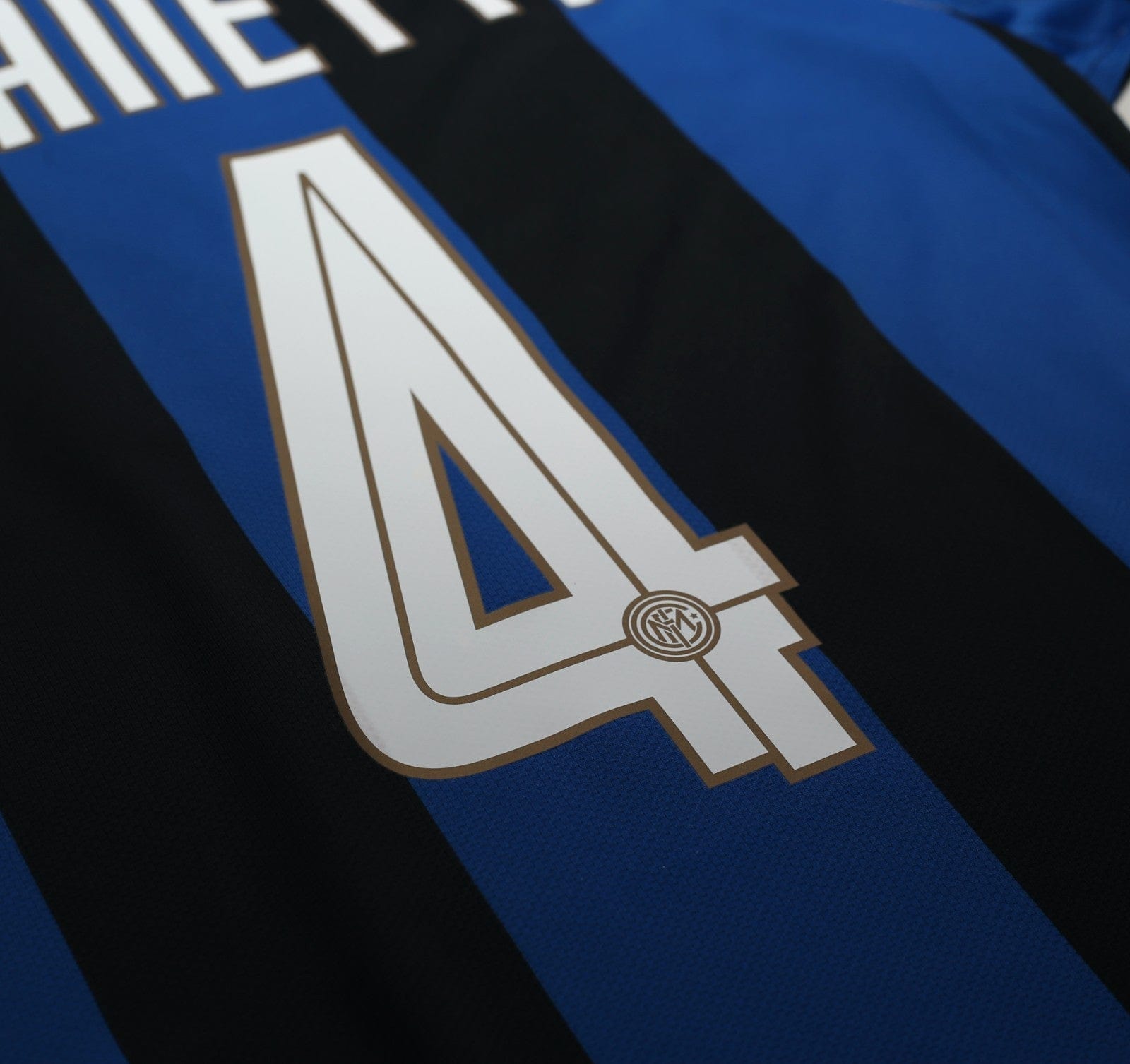 2008/09 ZANETTI #4 Inter Milan Vintage Nike Home Football Shirt (S)