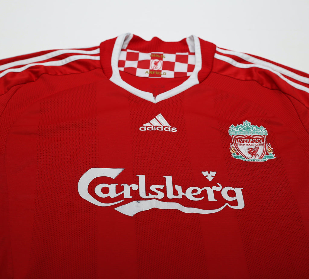 2008/10 ALONSO #14 Liverpool Vintage Adidas Home Football Shirt (XL)