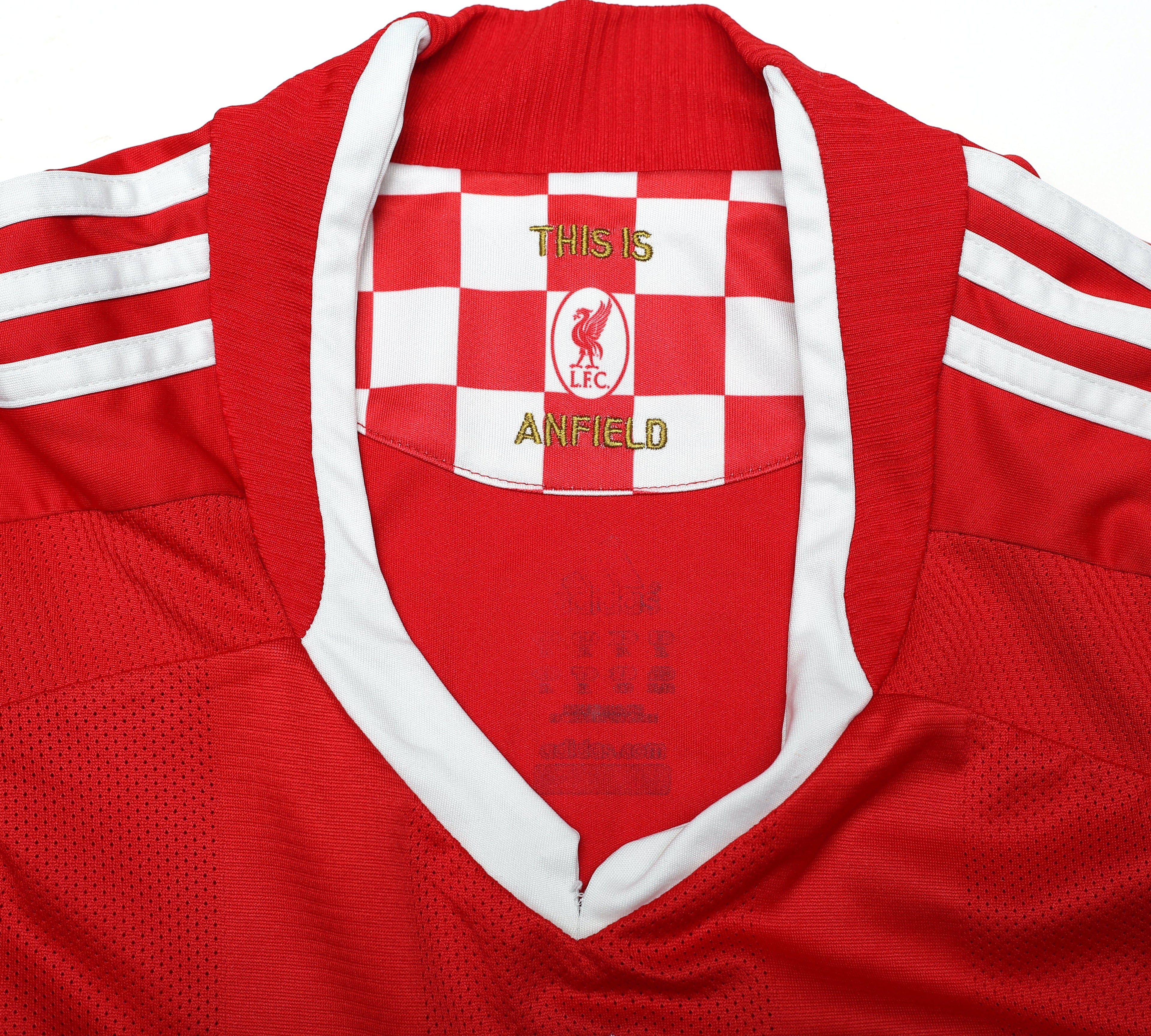 2008/10 ALONSO #14 Liverpool Vintage Adidas Home Football Shirt (XL)