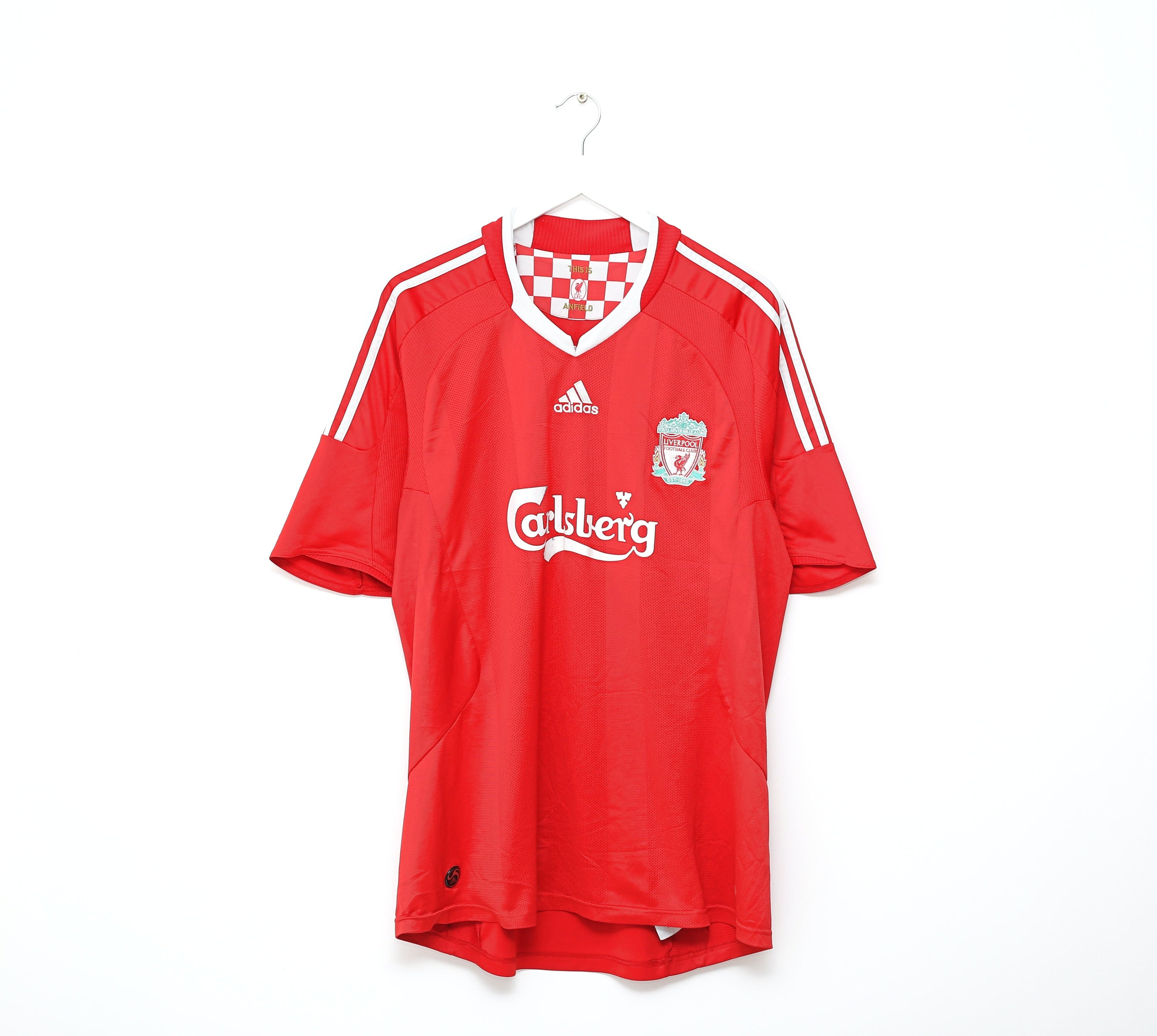 2008/10 ALONSO #14 Liverpool Vintage Adidas Home Football Shirt (XL)