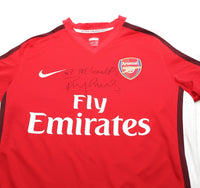 2008/10 ARSENAL Vintage Nike Home Football Shirt (M) SIGNED Perry Groves