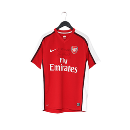 2008/10 ARSENAL Vintage Nike Home Football Shirt (M) SIGNED Perry Groves