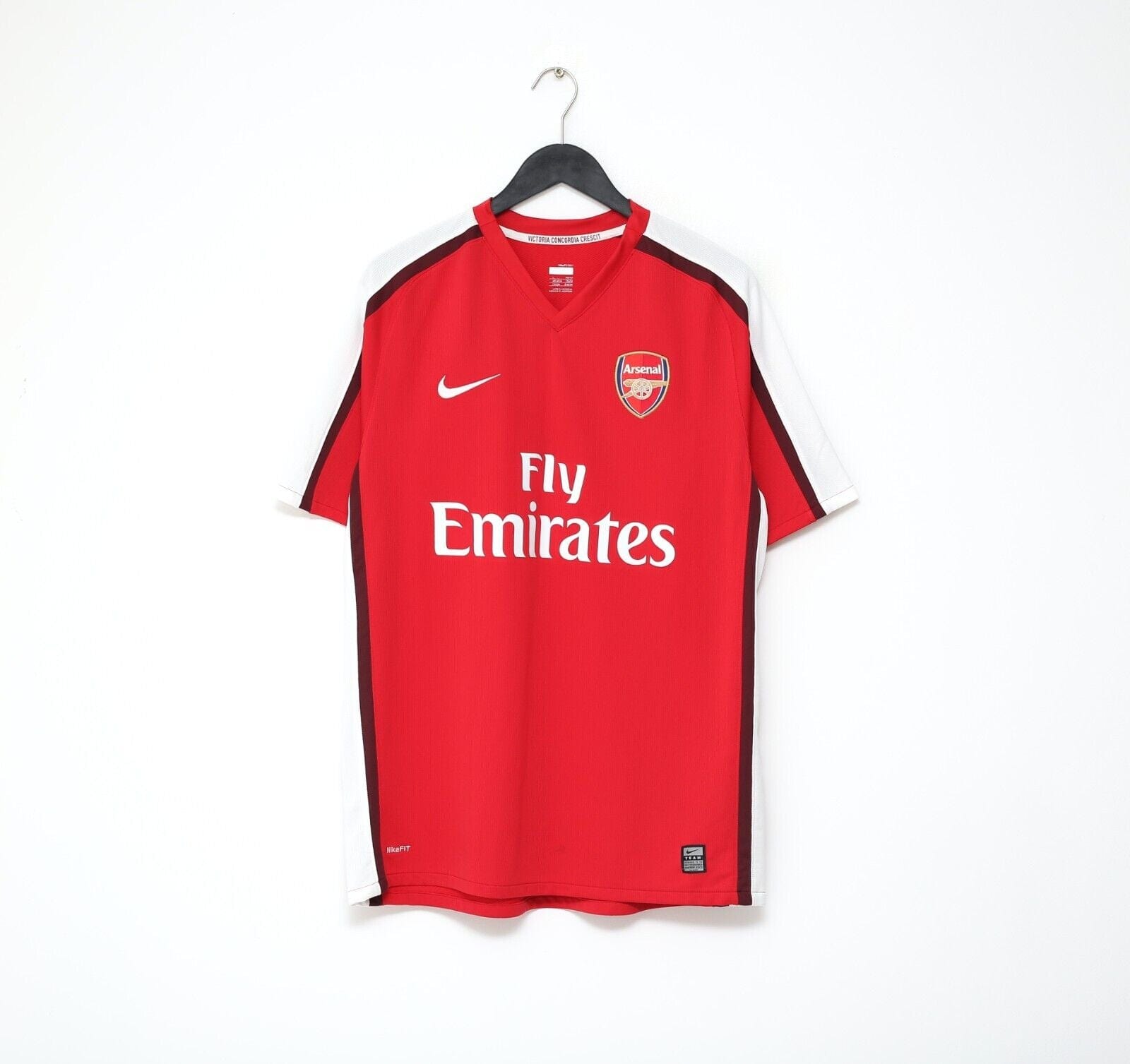 2008/10 BENDTNER #52 Arsenal Vintage Nike Home Football Shirt Jersey (L)